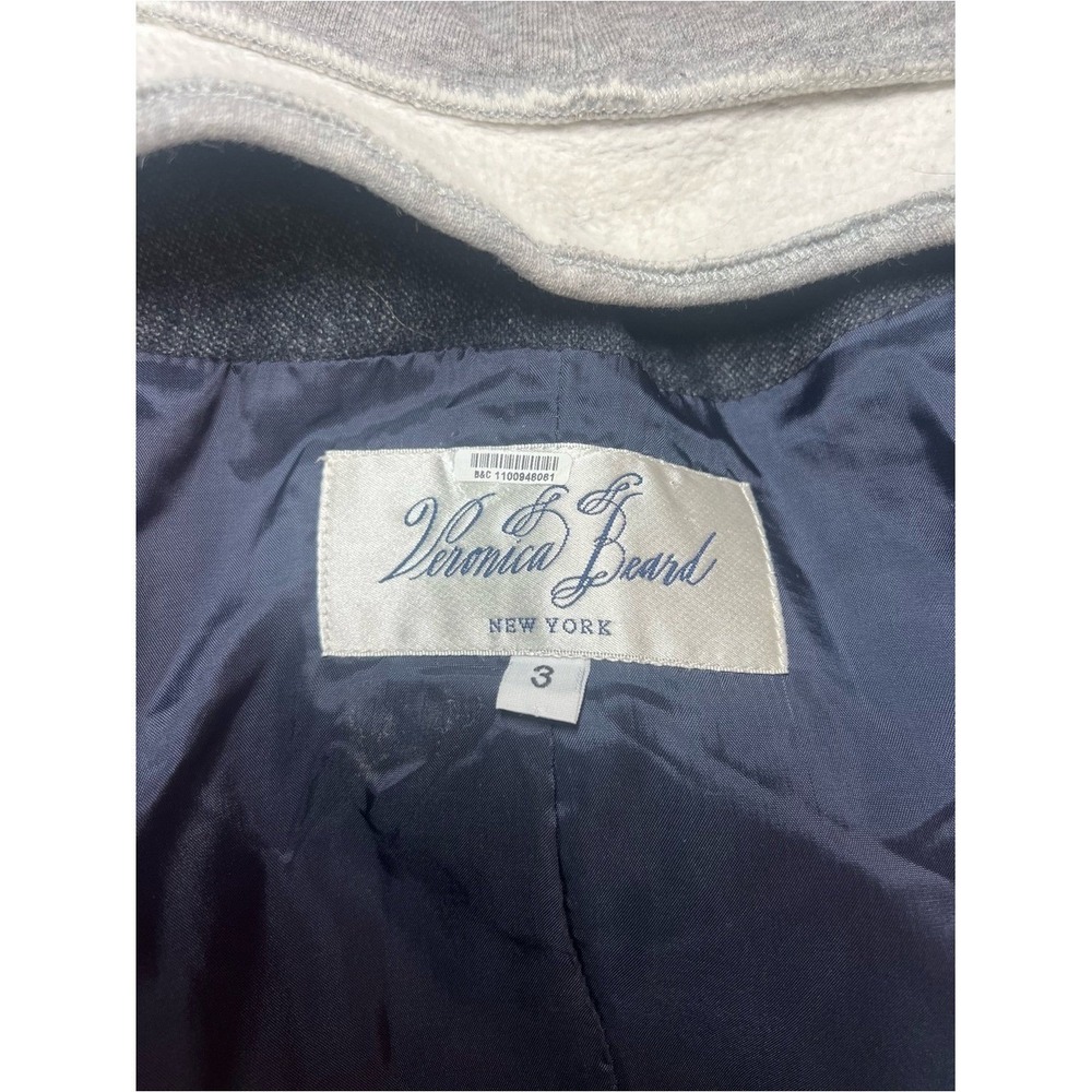 Veronica Beard Dickey Blazer Navy Jacket Gray Hoodie Insert Combo Size 3 Large - Picture 13 of 16